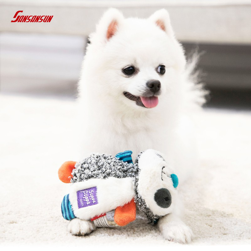 Animal Shape Plush Dog Toys With Squeakers