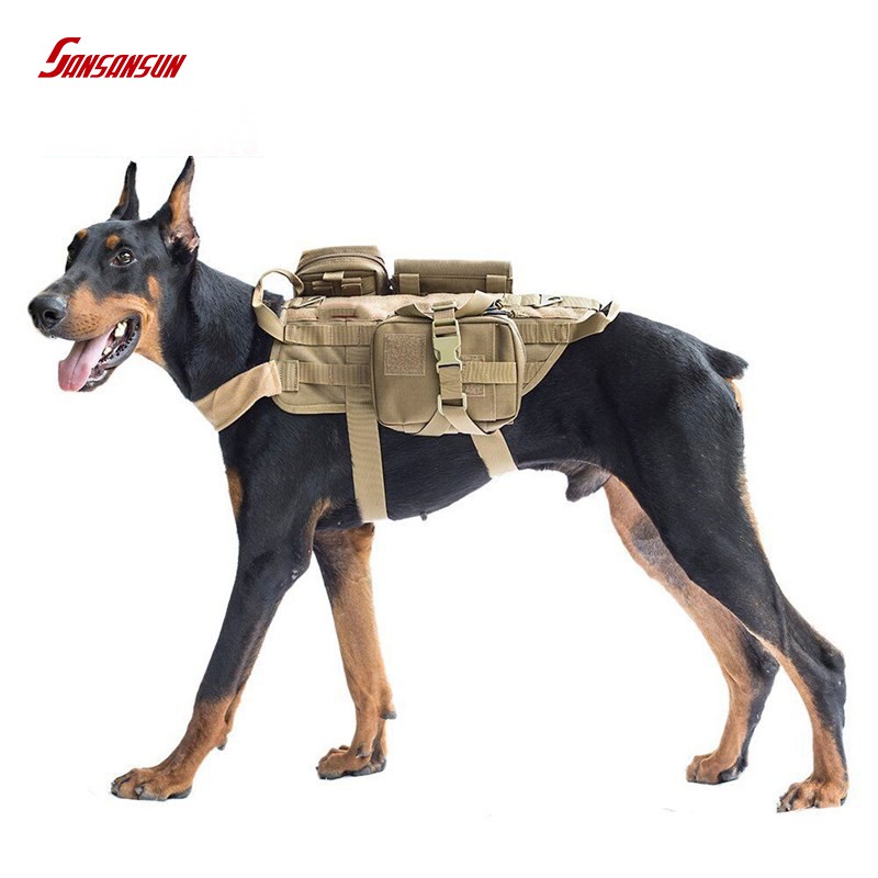 dog harness with pouches