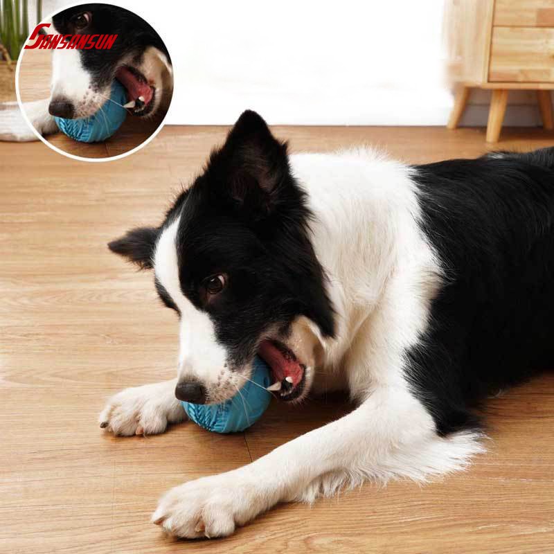 rubber Chew Ball Dog Toys With Squeakers 