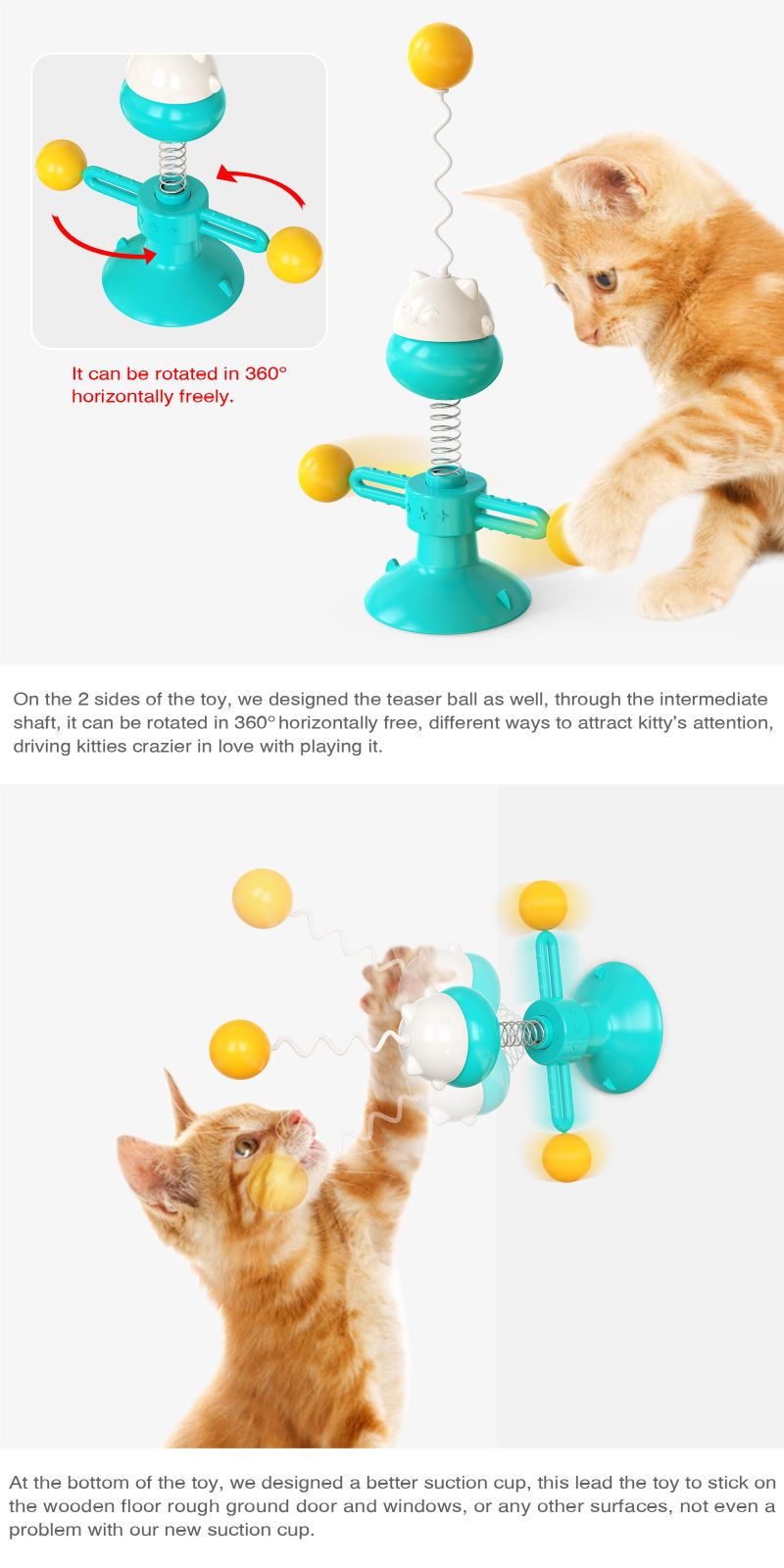 cat windmill ball toy