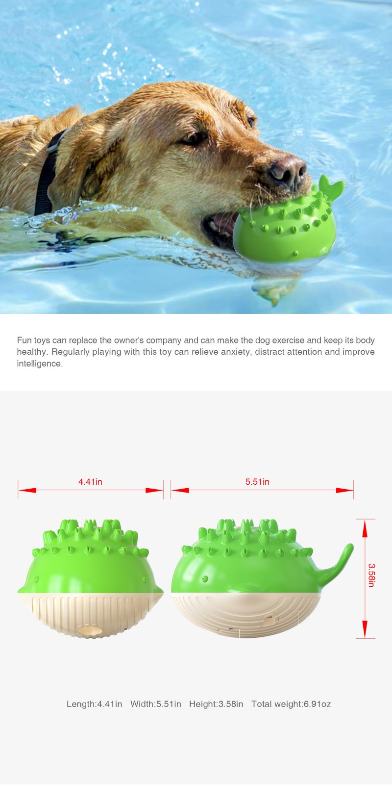 dog toy for teeth cleaning and dog swimming