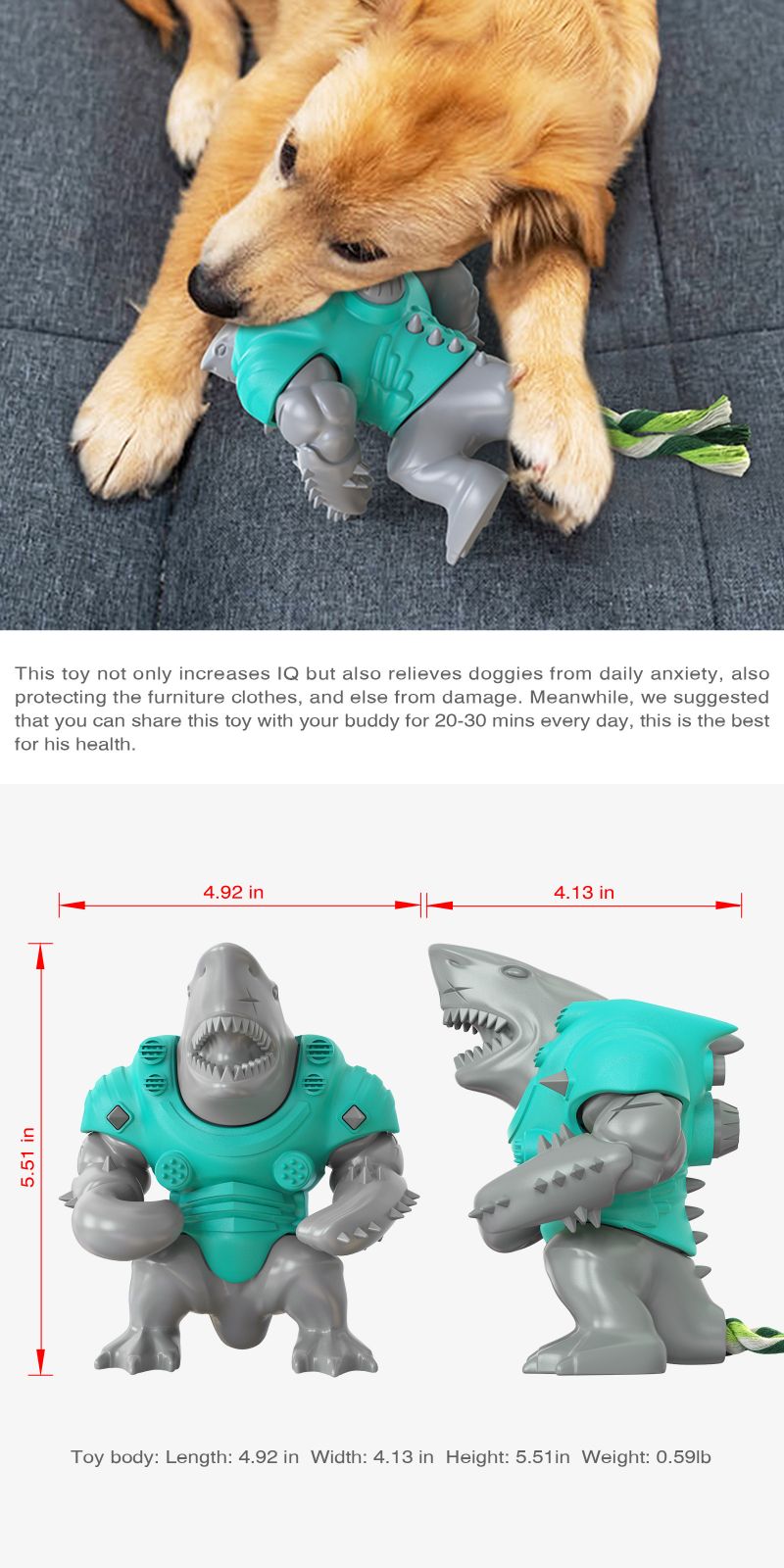 shark dog toy