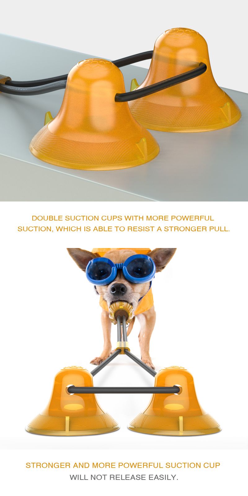 dog toy with suction cups