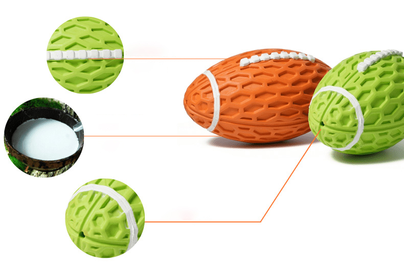 dog toy football rubber